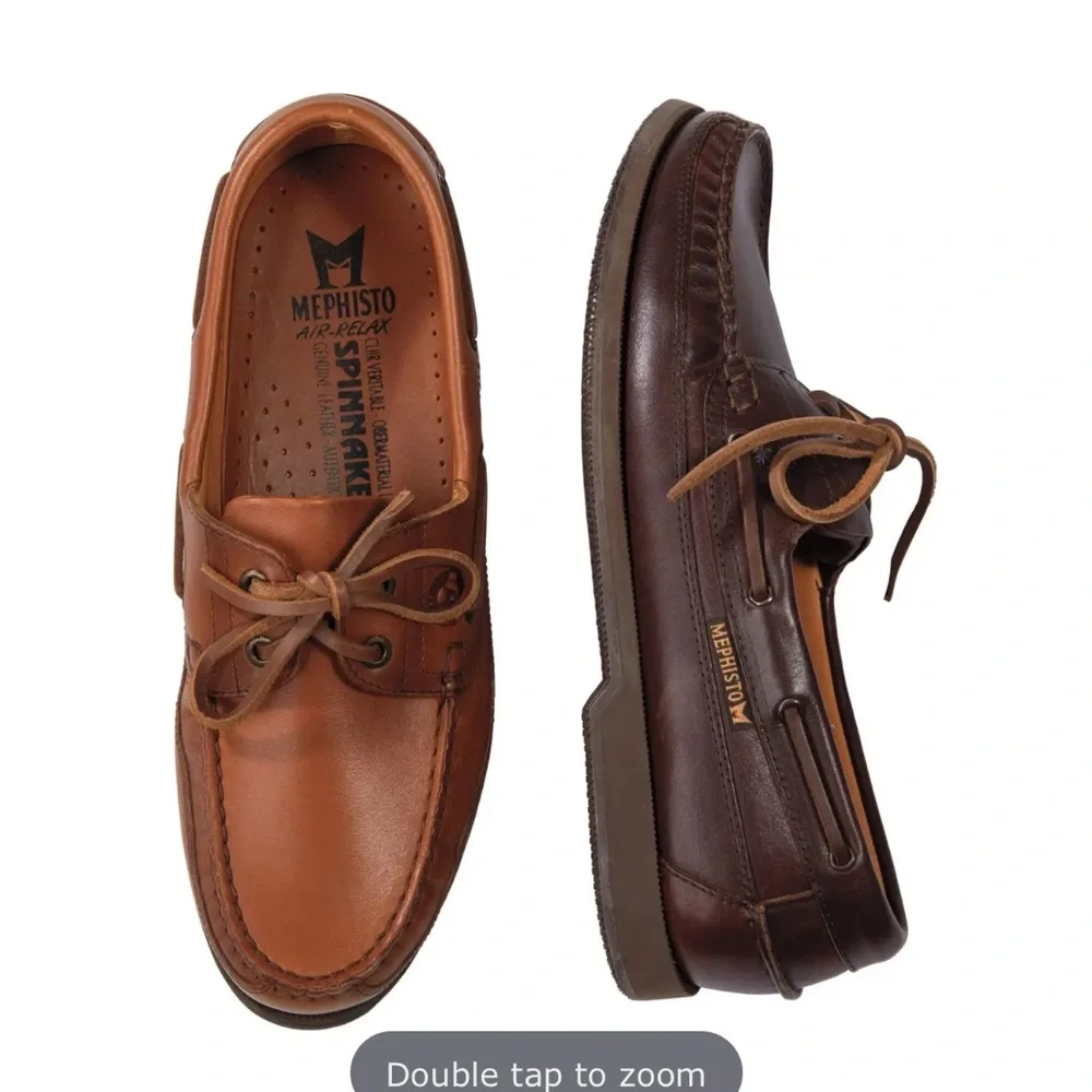 🗽🩶NIB Mephisto Air Relax Leather Boat Shoes